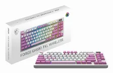 Teclado Inalambrico Msi Forge Gk600 Tkl W Violet Us Inalambrico / Bluetooth / Usb 2.0 / Rgb